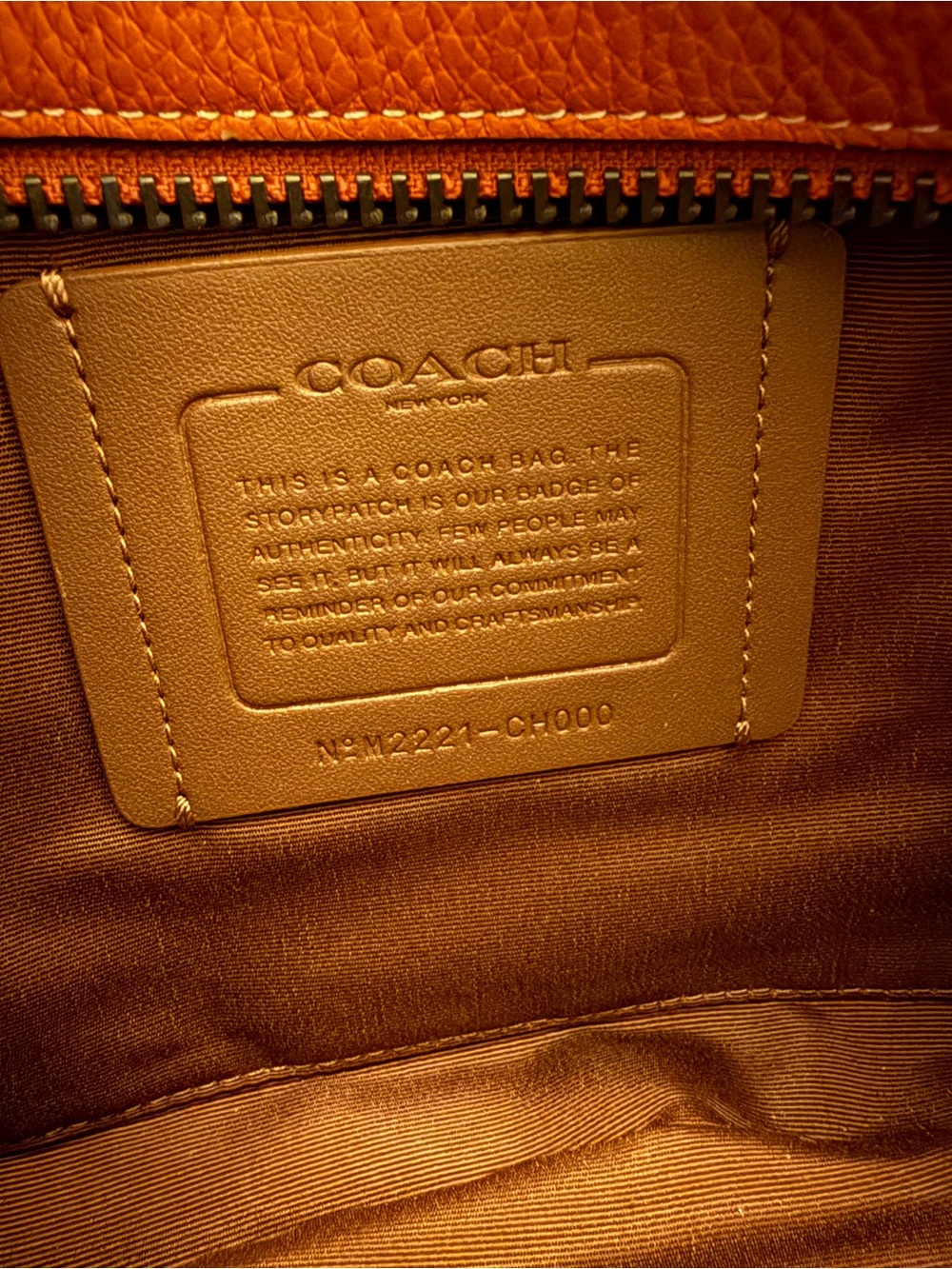 Coach Orange Leather Logo Stripe Belt Bag - Picture 5 of 7